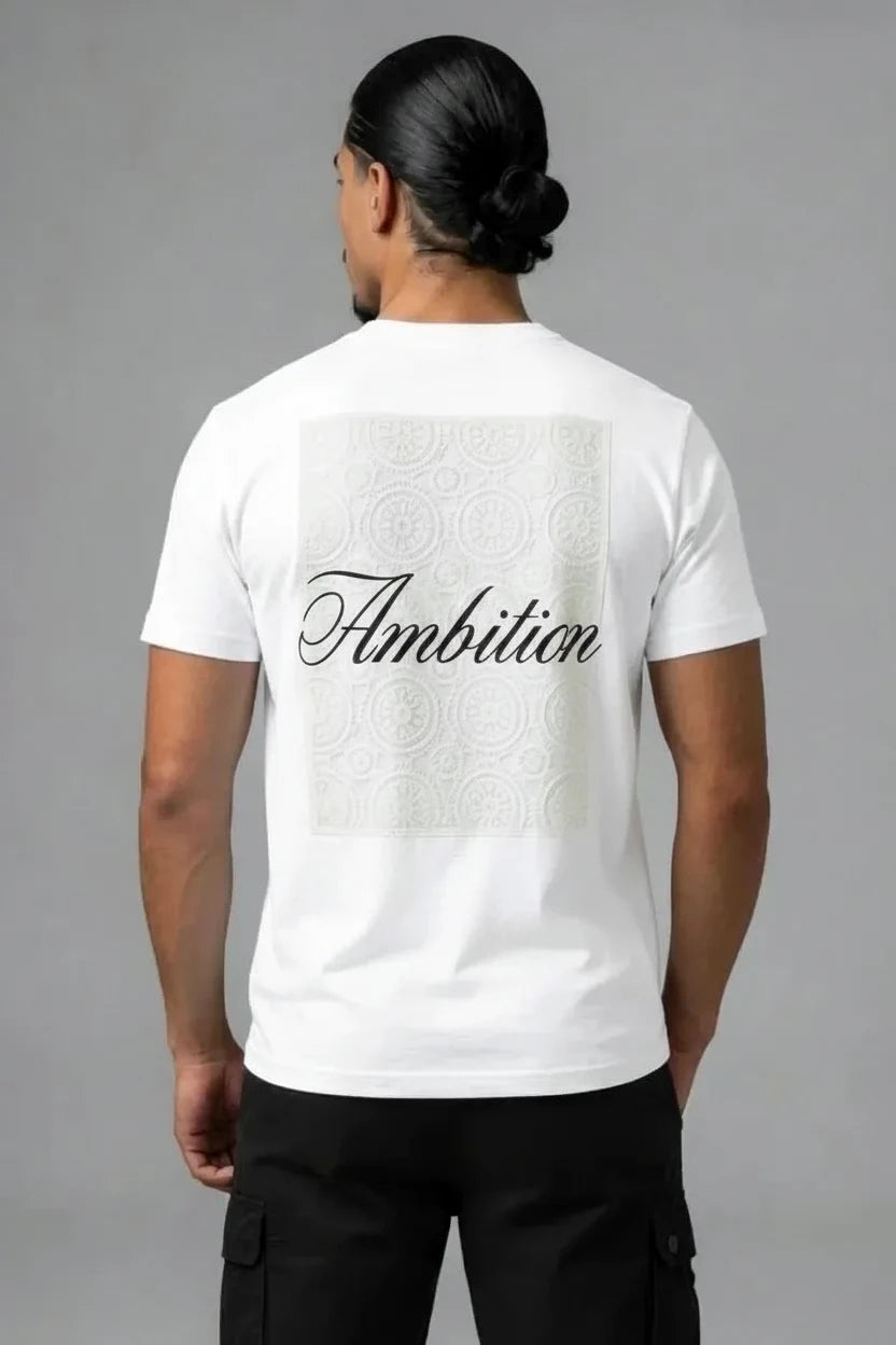 T-shirt semi oversize "Ambition" — Motifs Géométriques
