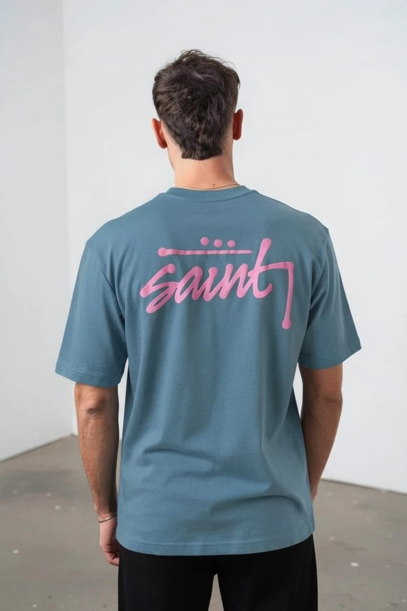 T-Shirt Graphique "Saint Signature" – Édition Neon Pink