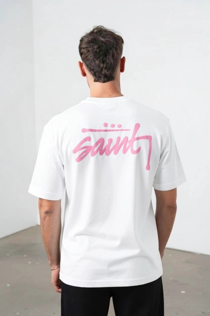 T-Shirt Graphique "Saint Signature" – Édition Neon Pink