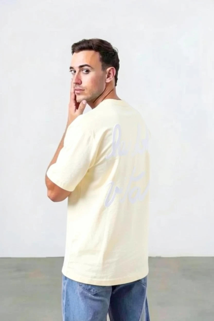 T-Shirt semi oversize "La Dolce Vita" – Édition Signature Cursive