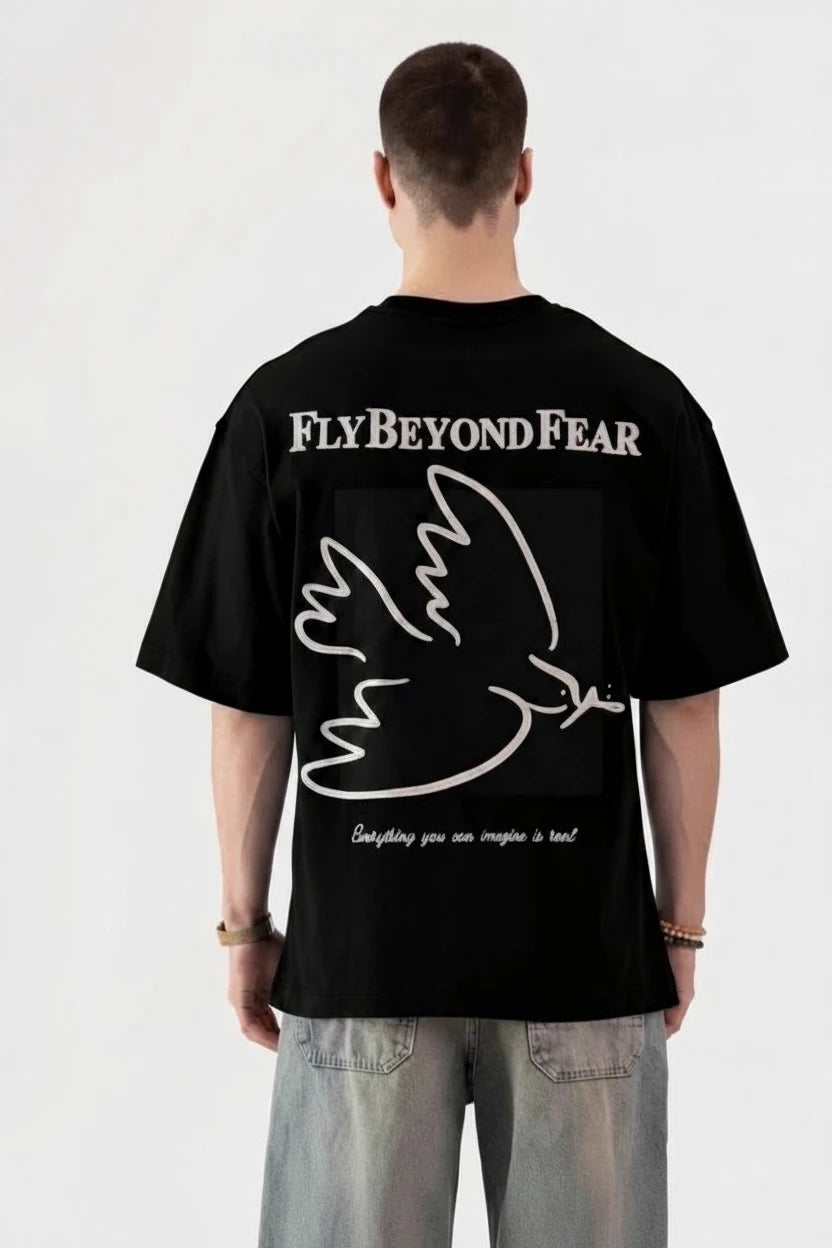 T-shirt semi oversize Fly Beyond Fear