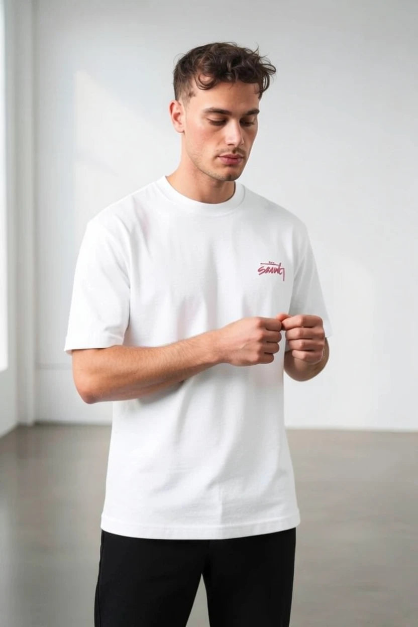 T-Shirt Graphique "Saint Signature" – Édition Neon Pink