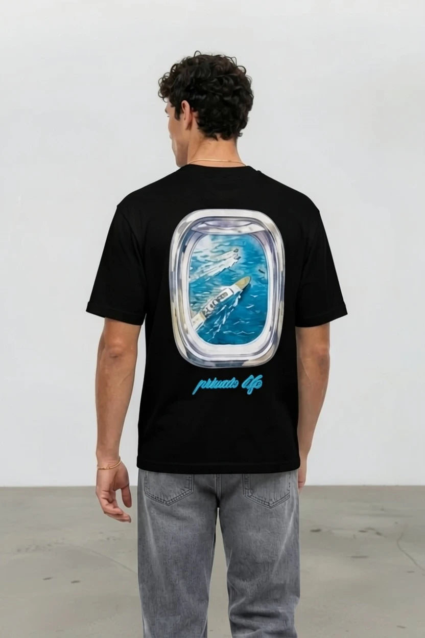 T-Shirt Graphique "Private Life" – Édition Porthole Yacht