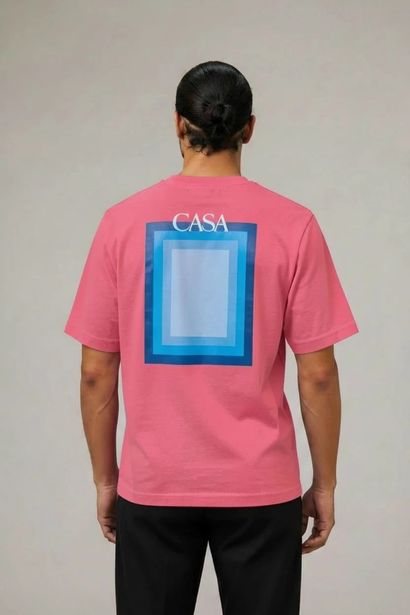 T-Shirt Graphique CASA – Édition Carré Bleu