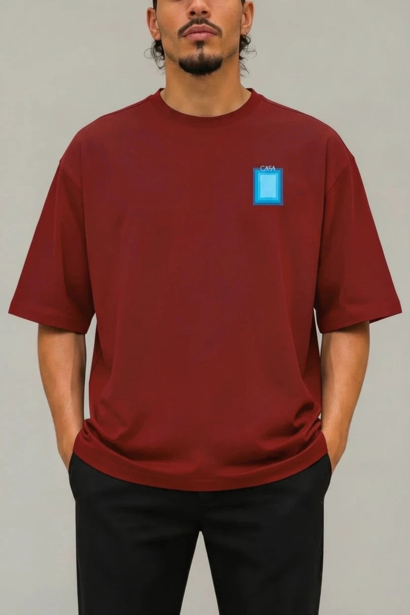 T-Shirt Graphique CASA – Édition Carré Bleu