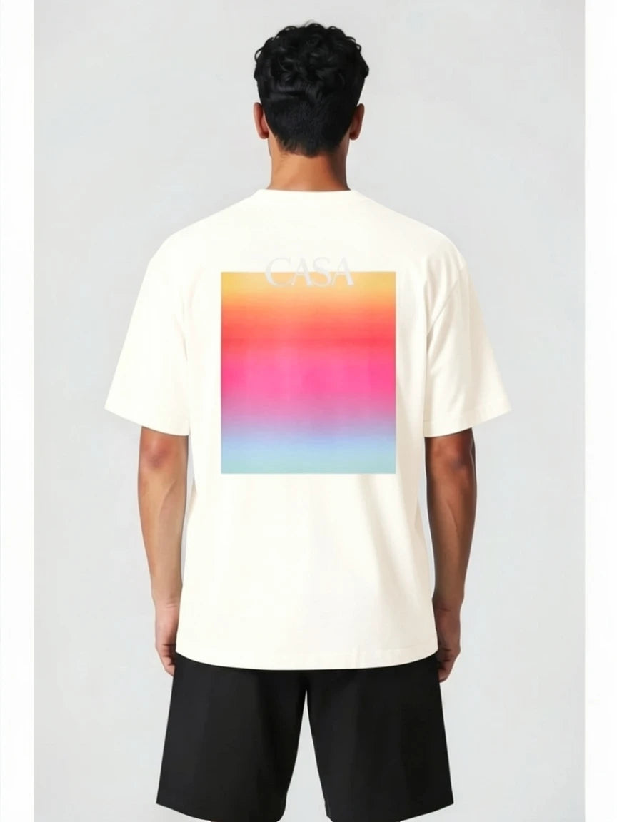 T-shirt Casa homme – Graphique Carré Aurore