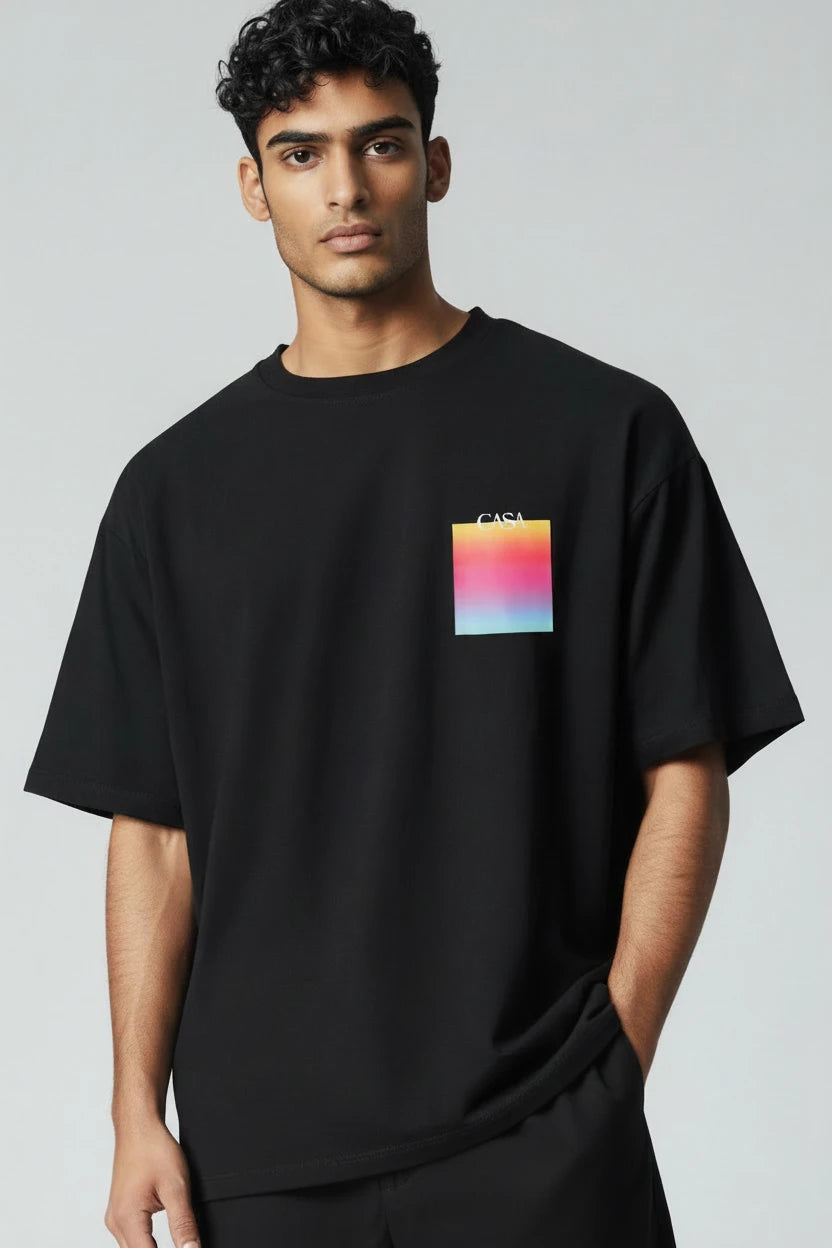 T-shirt Casa homme – Graphique Carré Aurore