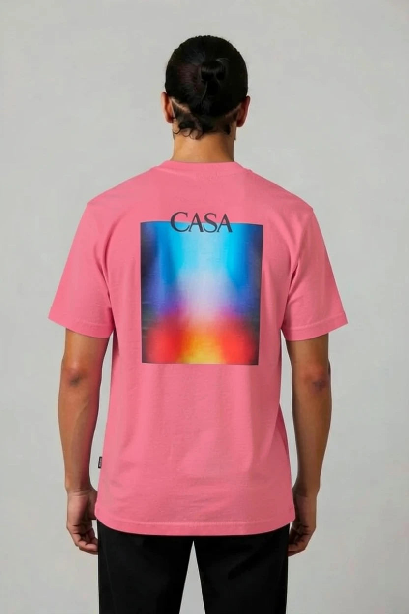 T-Shirt Graphique CASA – Édition Carré Dégradé Flamme