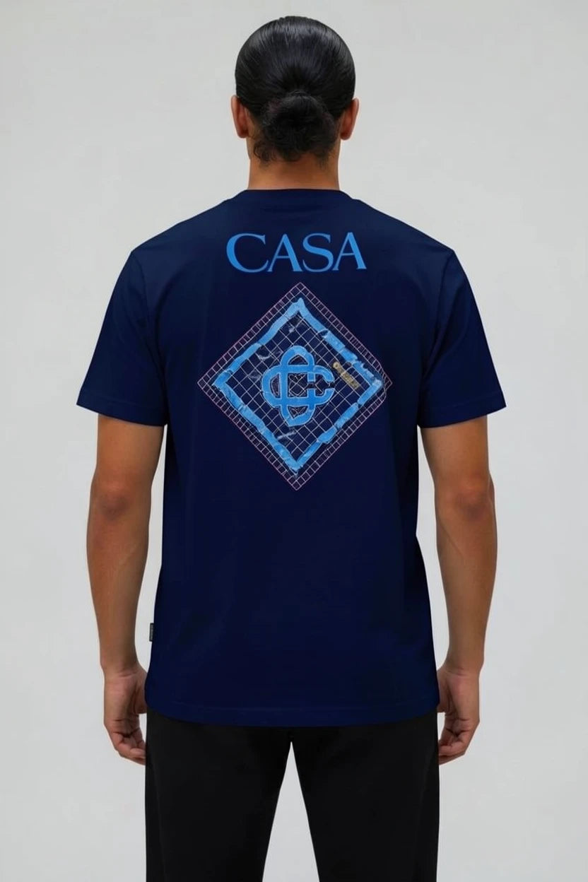 T-Shirt Graphique casa semi oversize – Édition Blason Mosaïque