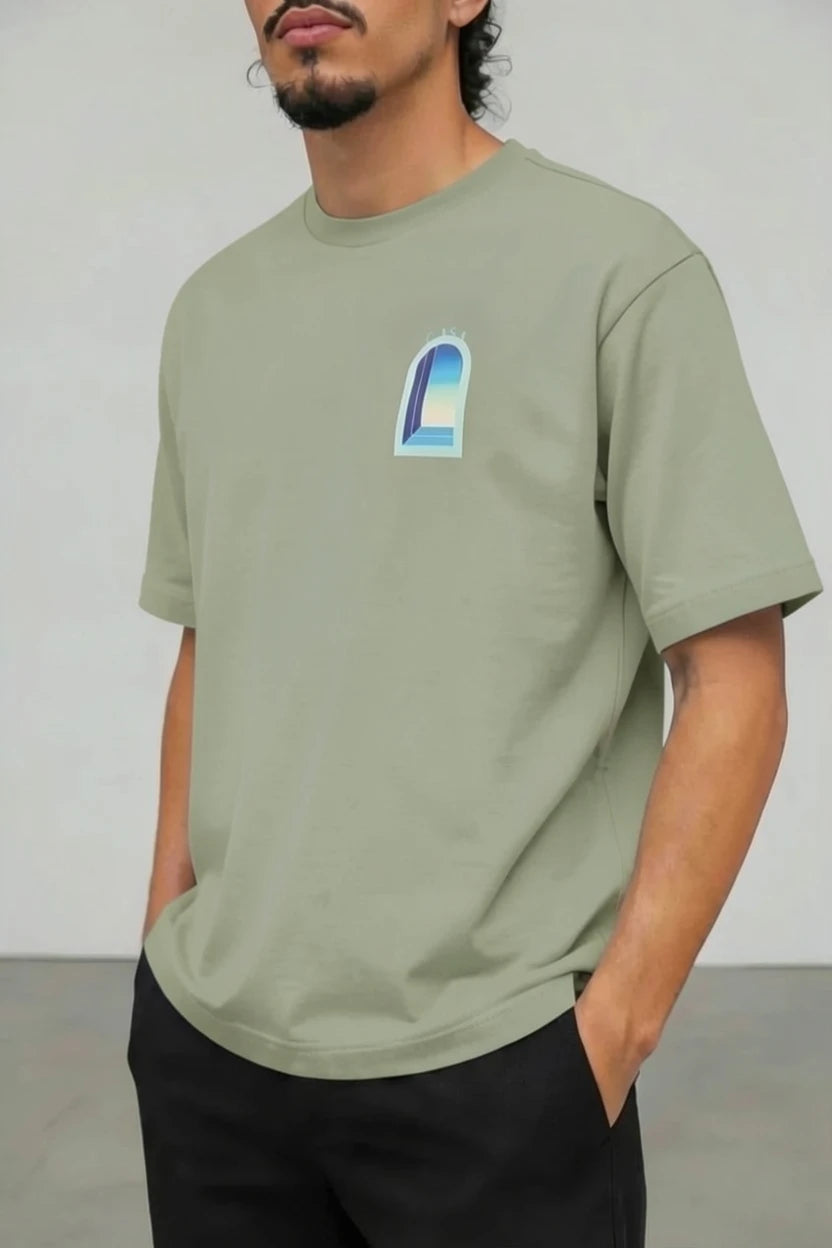 T-Shirt Graphique CASA – Arche Bleu Turquoise