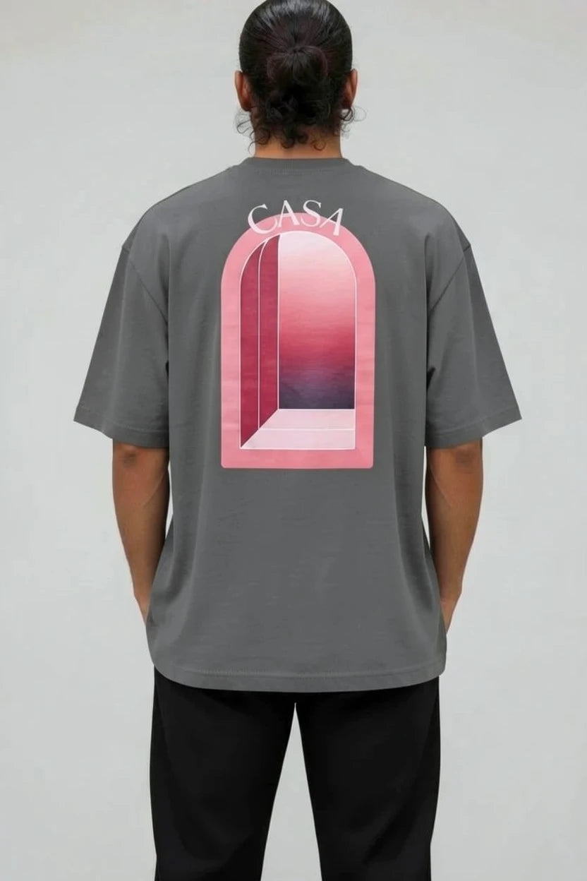 T-Shirt Graphique CASA – Édition arche Rose