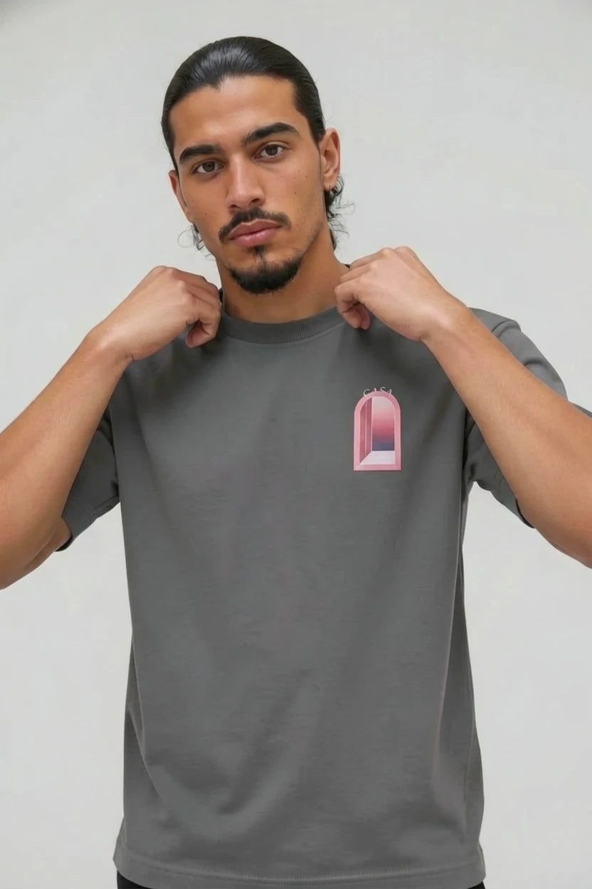 T-Shirt Graphique CASA – Édition arche Rose