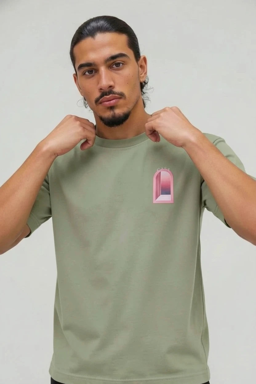 T-Shirt Graphique CASA – Édition arche Rose