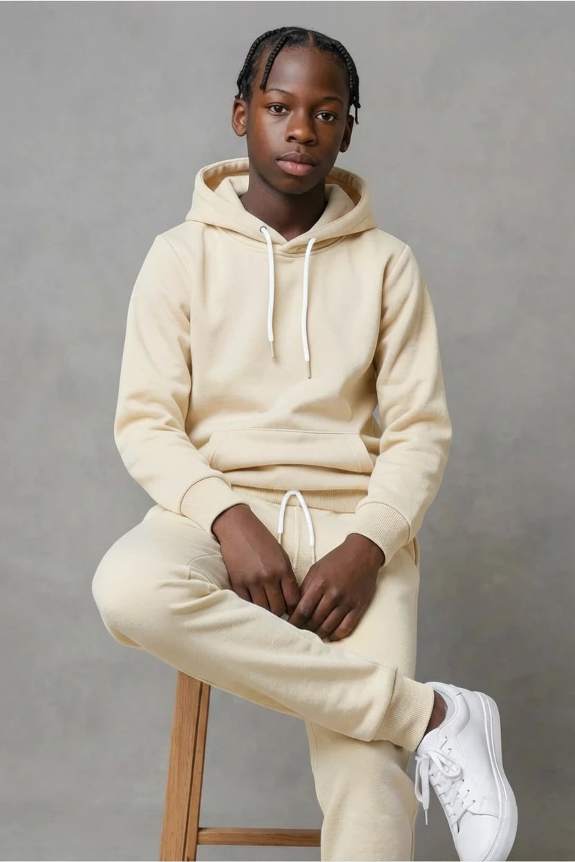 Ensemble Survêtement Enfant Uni Sweat à Capuche