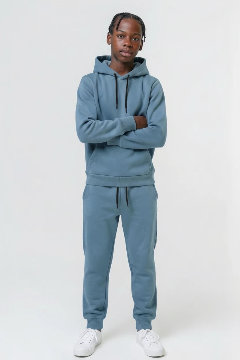 Ensemble Survêtement Enfant Uni Sweat à Capuche