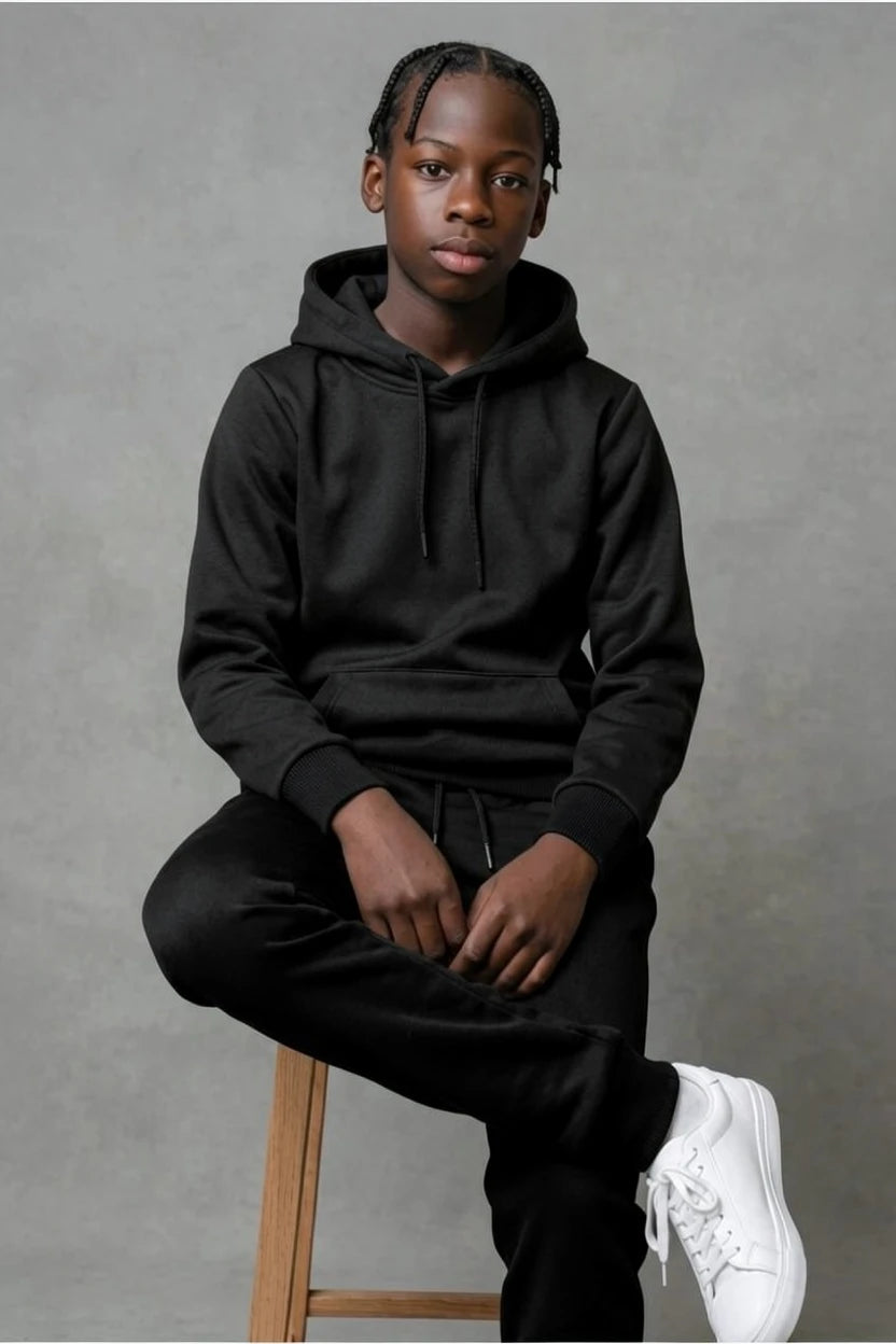 Ensemble Survêtement Enfant Uni Sweat à Capuche