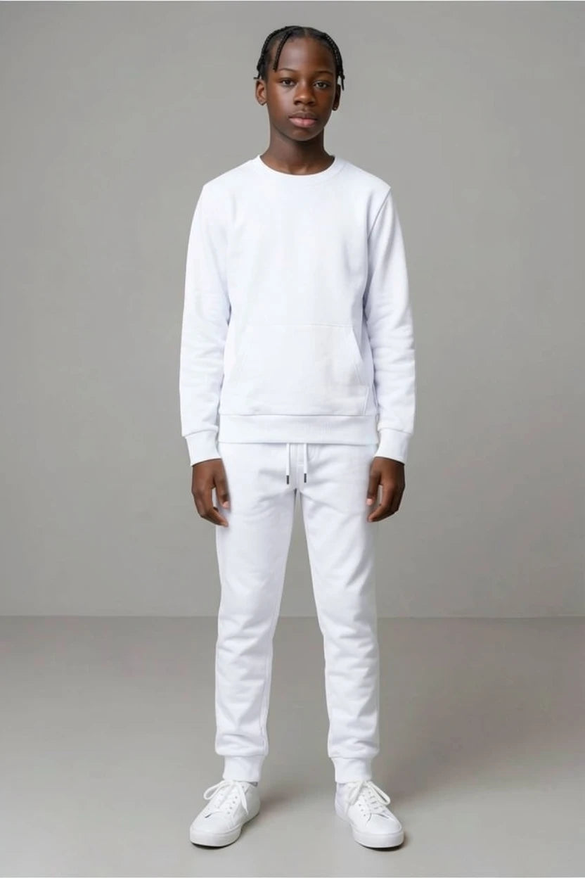 Ensemble Survêtement Enfant Uni Sweat Col Rond