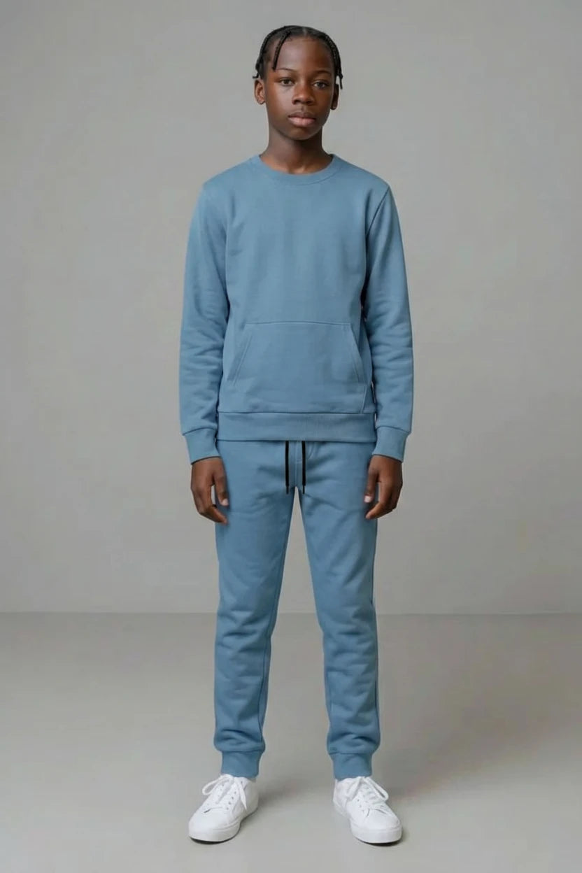 Ensemble Survêtement Enfant Uni Sweat Col Rond