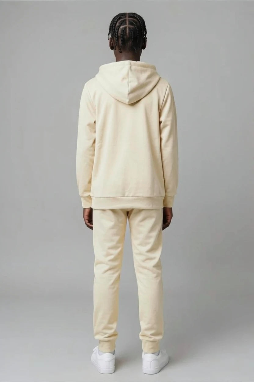 Ensemble Survêtement Enfant Uni Veste Zippée à Capuche