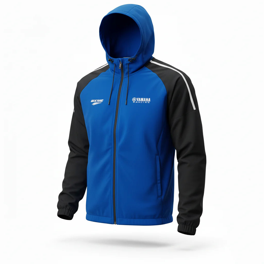 Ensemble survêtement Yamaha Premium Line – Bleu & Noir avec détails fluorescents
