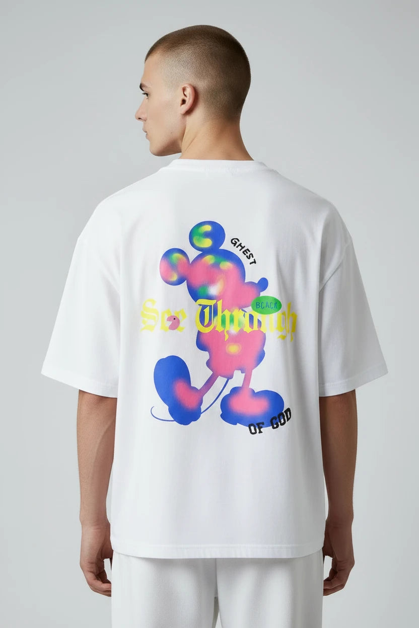 T-shirt homme Don’t Coward cartoon streetwear