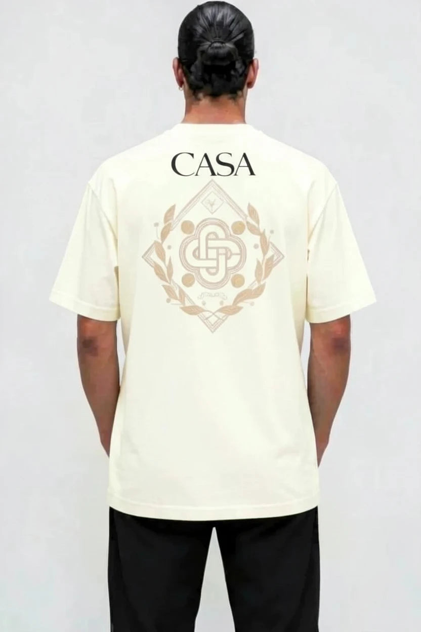 T-shirt Casa — Blason romain écriture blanche