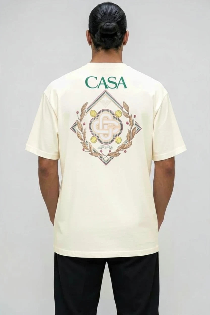 T-shirt Casa — Blason romain écriture verte
