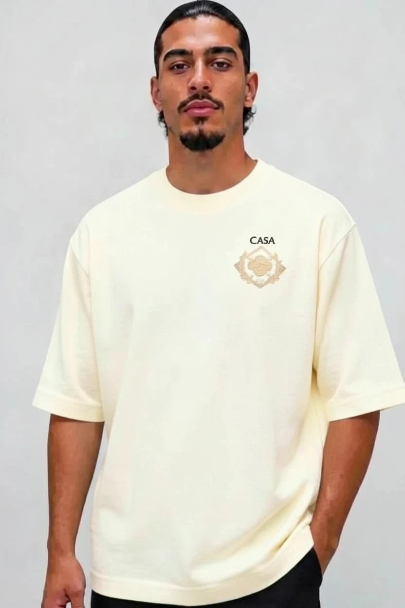 T-shirt Casa — Blason romain écriture blanche