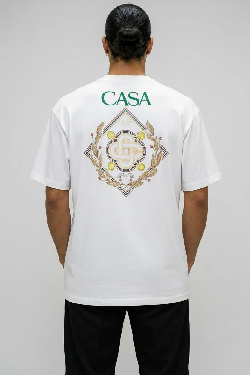 T-shirt Casa — Blason romain écriture verte
