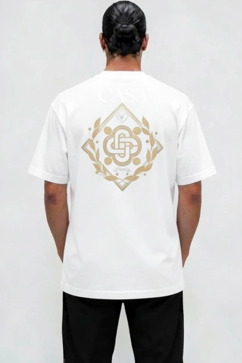 T-shirt Casa — Blason romain écriture blanche