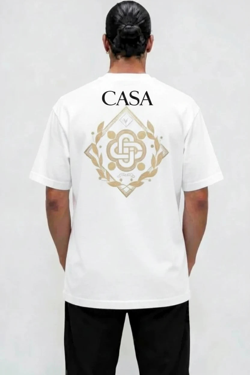 T-shirt Casa — Blason romain écriture blanche