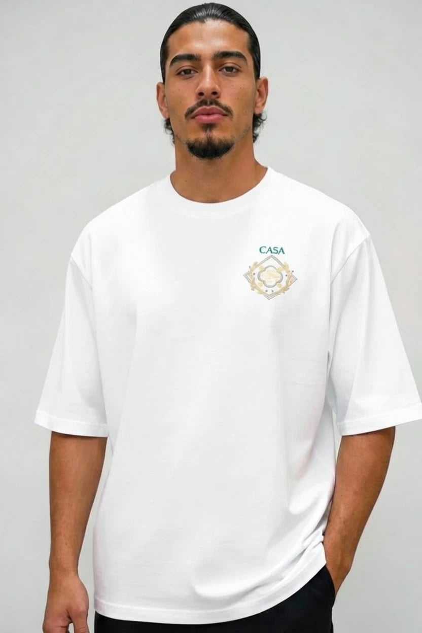 T-shirt Casa — Blason romain écriture verte