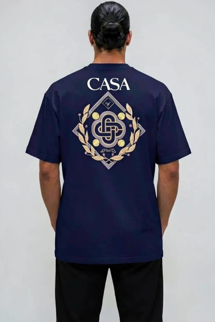 T-shirt Casa — Blason romain écriture blanche