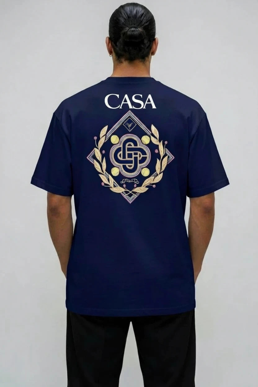 T-shirt Casa — Blason romain écriture verte