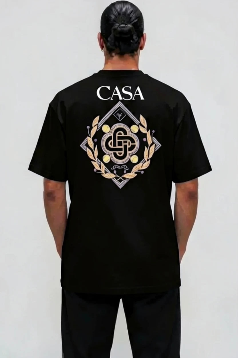 T-shirt Casa — Blason romain écriture blanche
