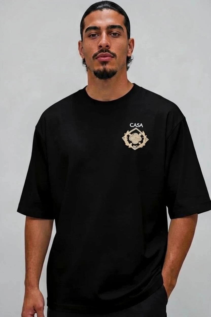 T-shirt Casa — Blason romain écriture blanche