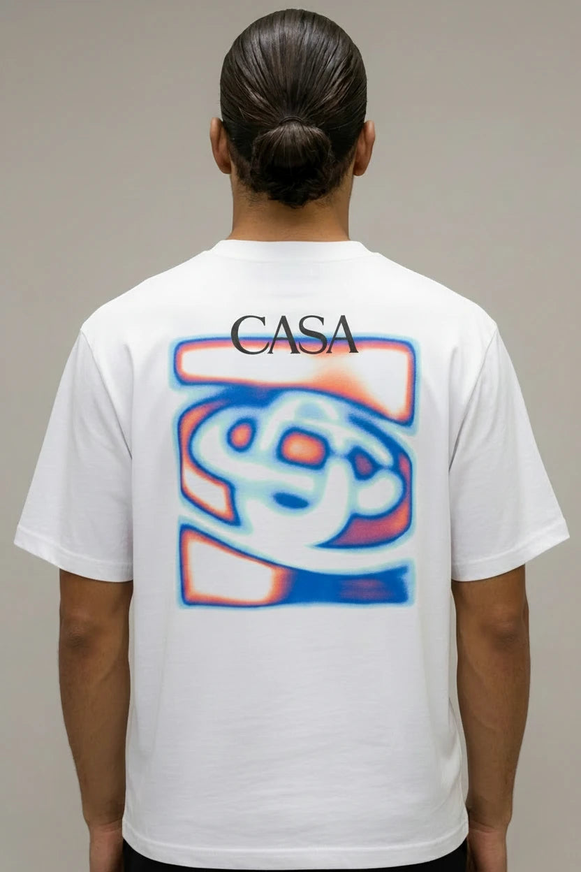 T-Shirt "CASA Thermal Wave" bleu