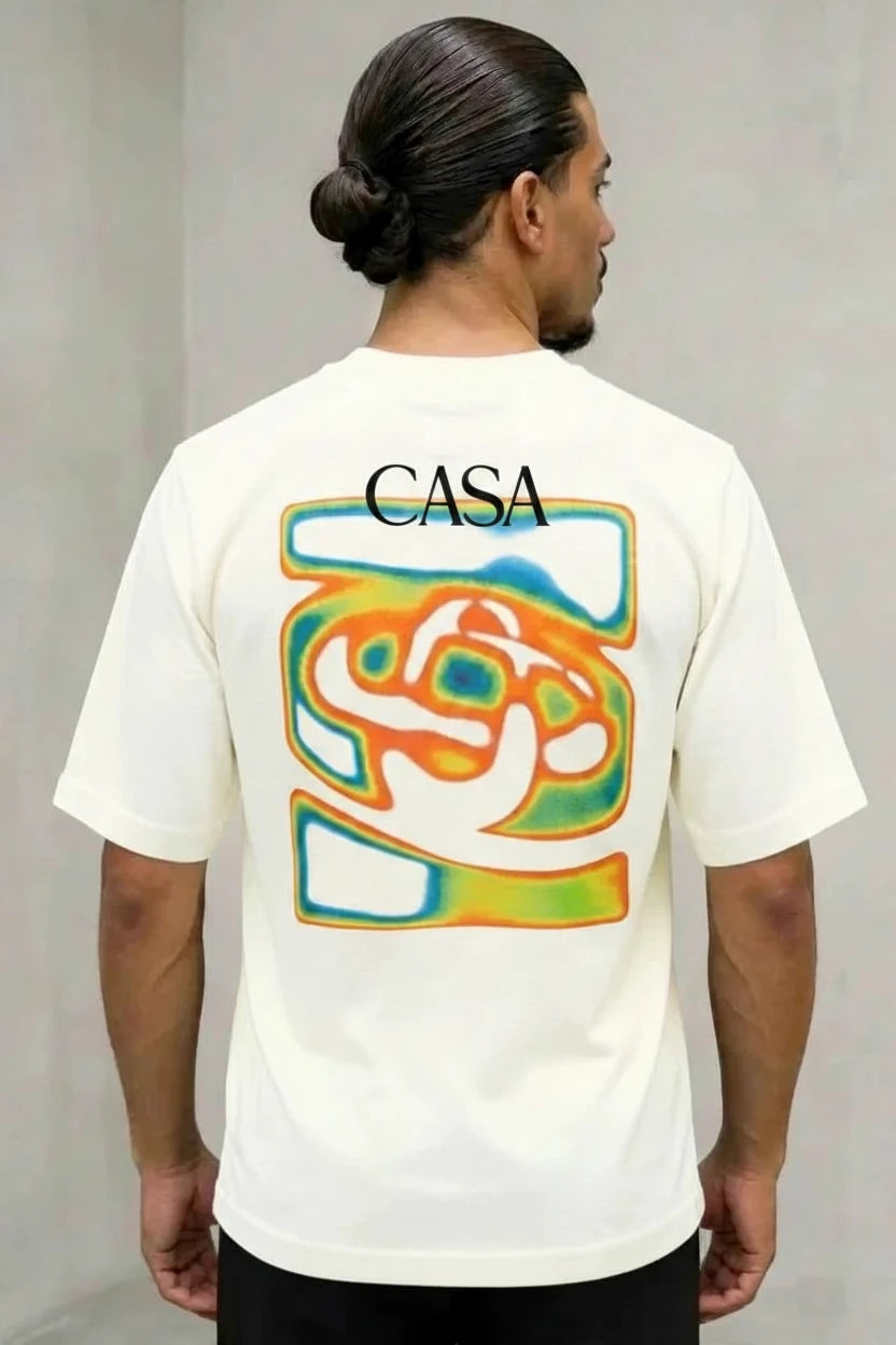 T-Shirt "CASA Thermal Wave" orange