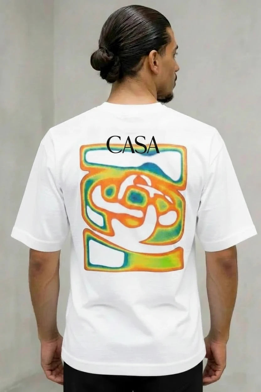 T-Shirt "CASA Thermal Wave" orange