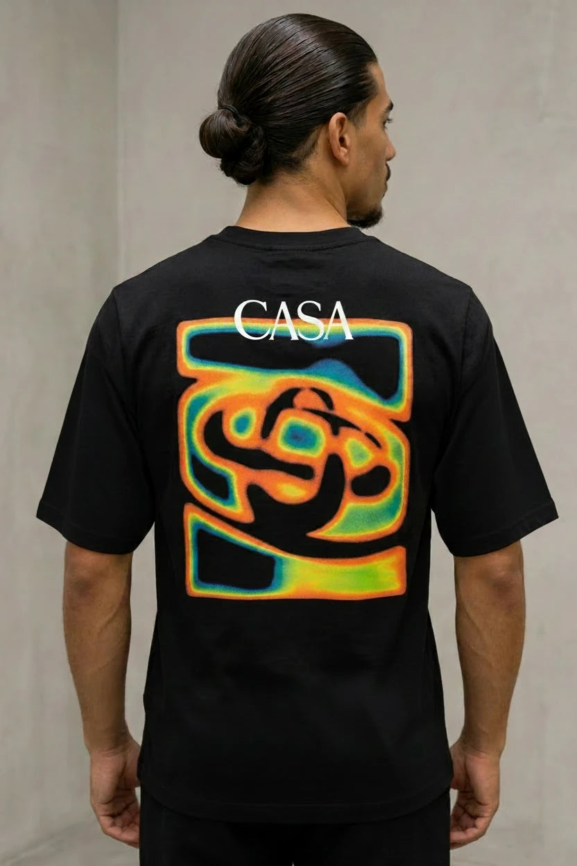 T-Shirt "CASA Thermal Wave" orange