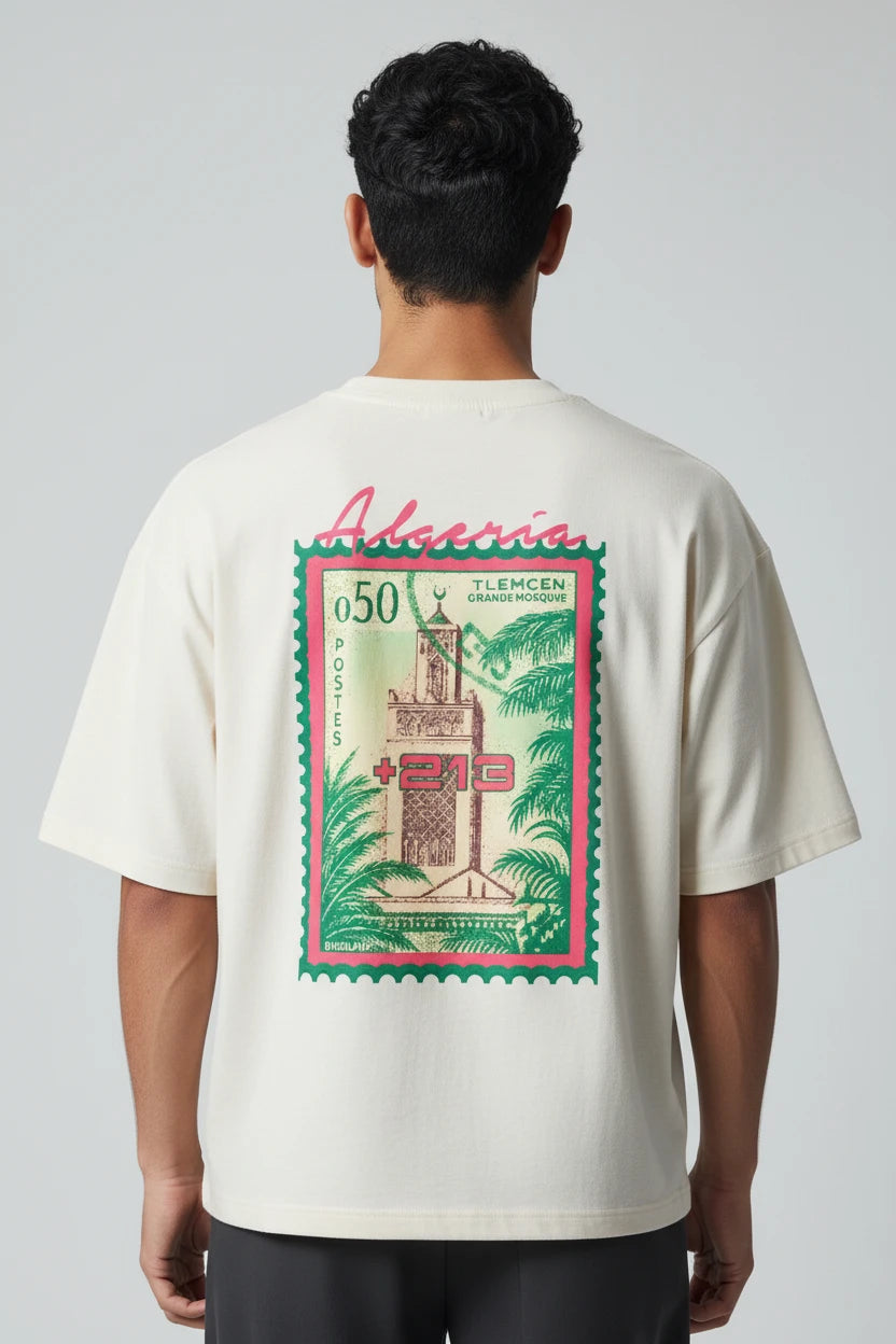 T-shirt homme Algeria 213 timbre vintage