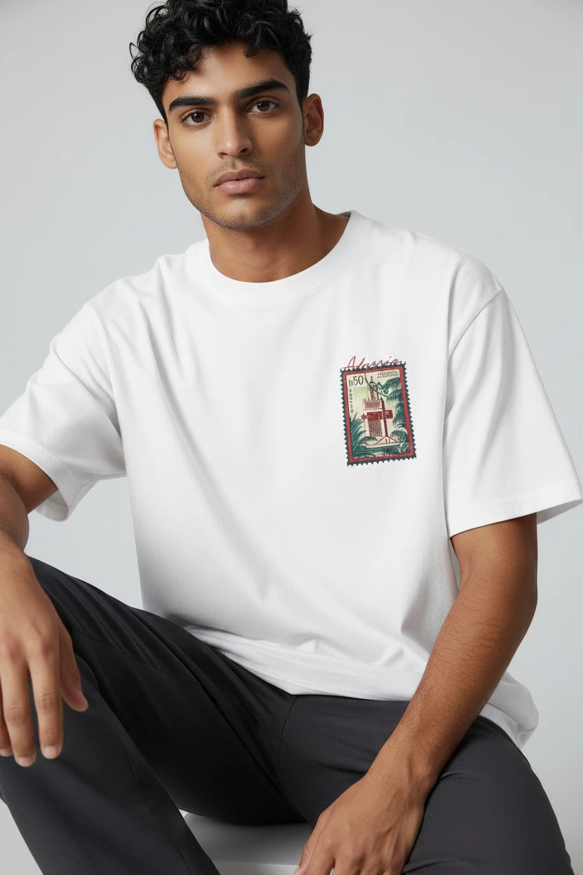 T-shirt homme Algeria 213 timbre vintage
