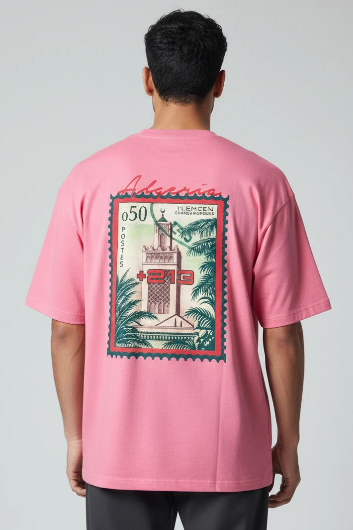 T-shirt homme Algeria 213 timbre vintage