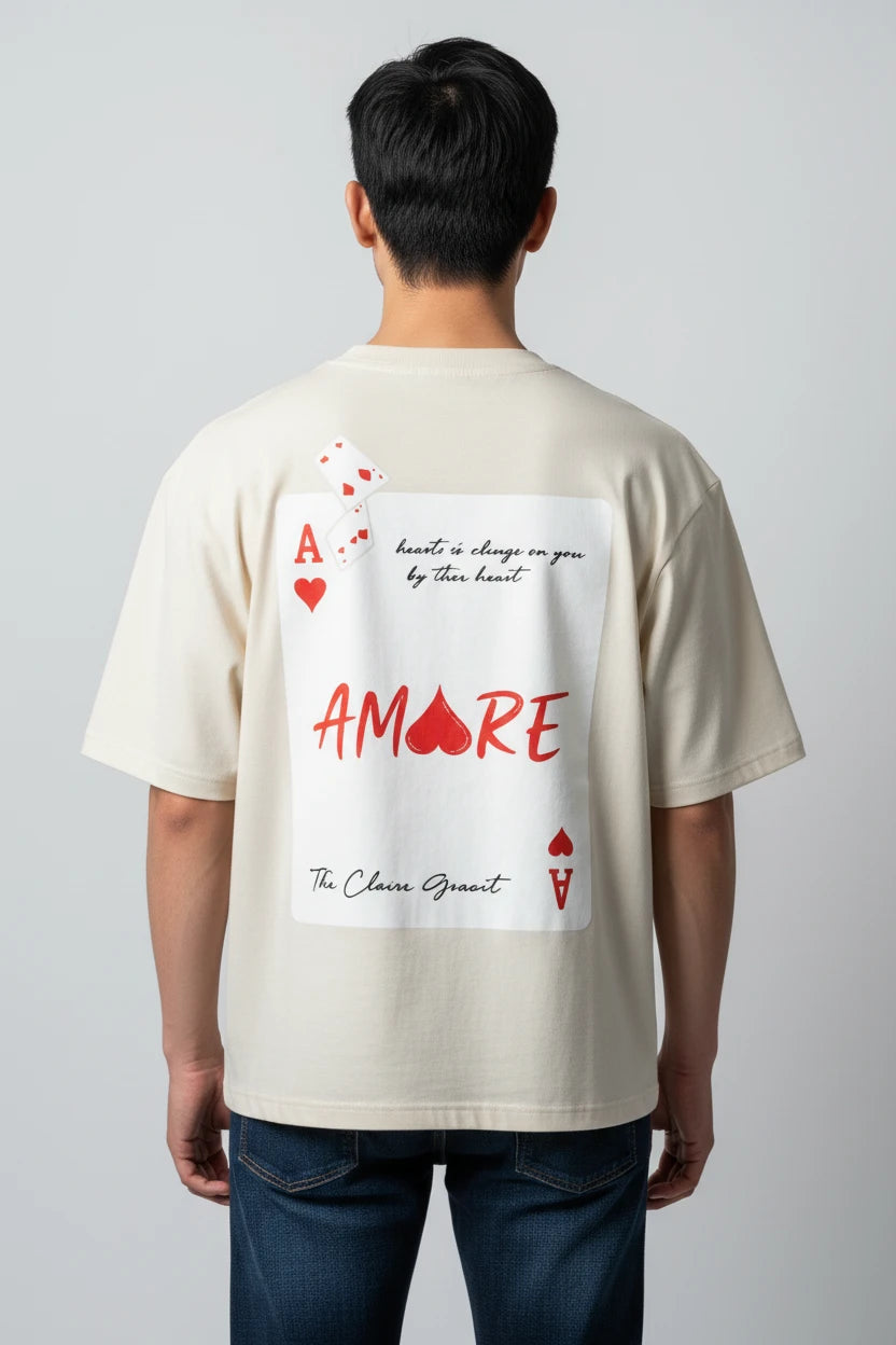 T-shirt homme Amore imprimé carte cœur