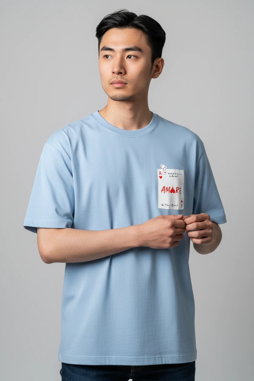 T-shirt homme Amore imprimé carte cœur