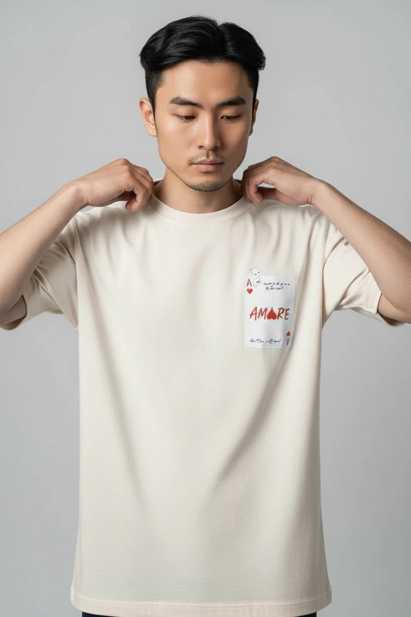 T-shirt homme Amore imprimé carte cœur