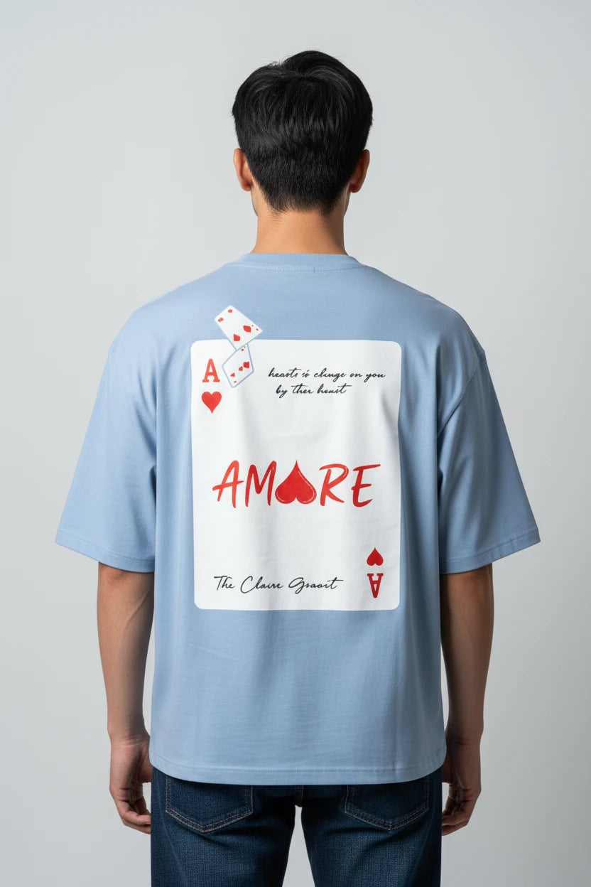 T-shirt homme Amore imprimé carte cœur