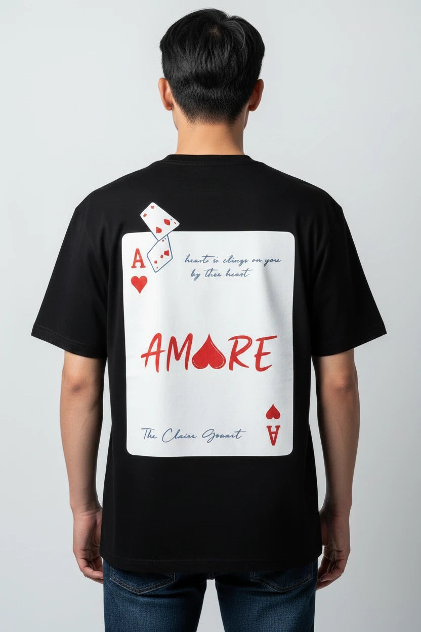 T-shirt homme Amore imprimé carte cœur