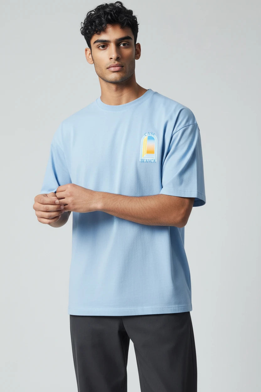 T-shirt homme Casa Blanca imprimé fenêtre graphique
