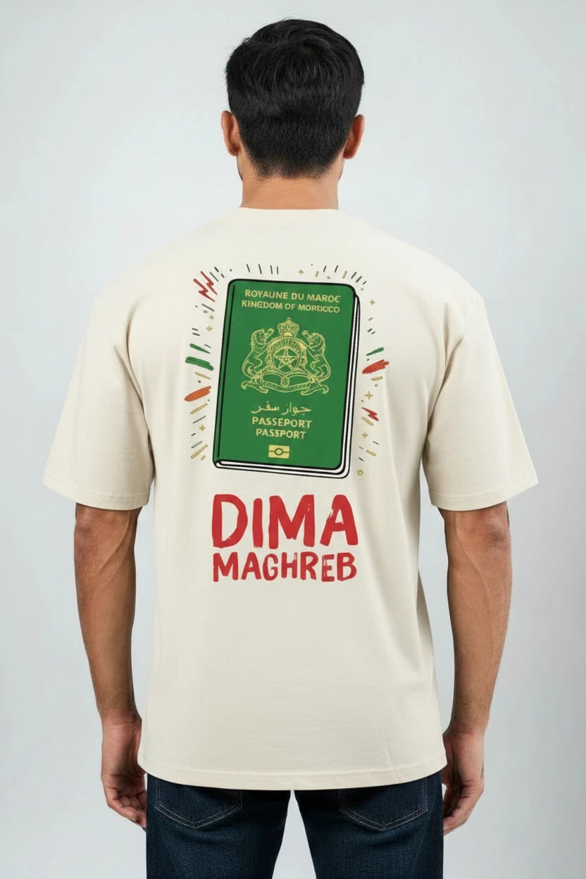 T-shirt homme Dima Maghreb passeport Maroc